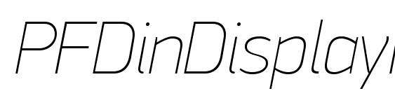 PFDinDisplayPro ExtraThinItalic Font