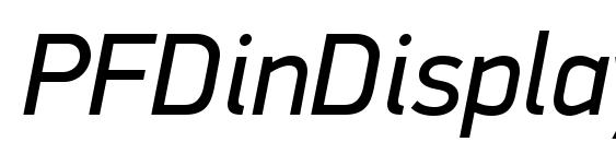 PFDinDisplayPro Italic font, free PFDinDisplayPro Italic font, preview PFDinDisplayPro Italic font