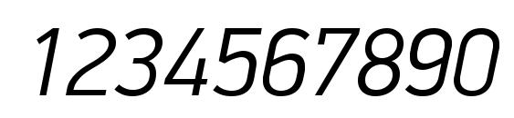 PFDinDisplayPro LightItalic Font, Number Fonts