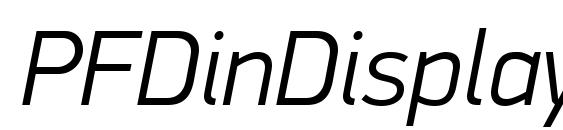 PFDinDisplayPro LightItalic font, free PFDinDisplayPro LightItalic font, preview PFDinDisplayPro LightItalic font