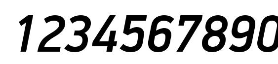 PFDinDisplayPro MediumItalic Font, Number Fonts