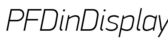 PFDinDisplayPro ThinItalic font, free PFDinDisplayPro ThinItalic font, preview PFDinDisplayPro ThinItalic font