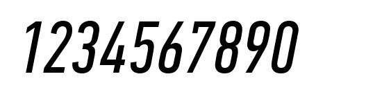 PFDinTextCompPro Italic Font, Number Fonts