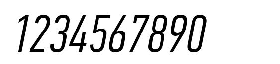 PFDinTextCompPro LightItalic Font, Number Fonts