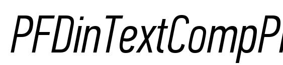 PFDinTextCompPro LightItalic font, free PFDinTextCompPro LightItalic font, preview PFDinTextCompPro LightItalic font