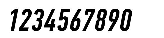 PFDinTextCompPro MediumItalic Font, Number Fonts