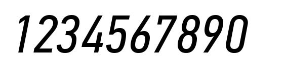 PFDinTextCondPro Italic Font, Number Fonts