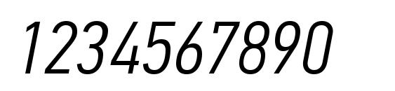 PFDinTextCondPro LightItalic Font, Number Fonts