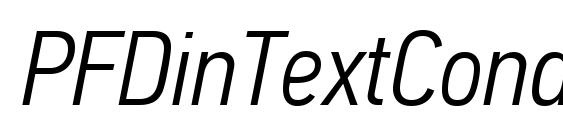 PFDinTextCondPro LightItalic font, free PFDinTextCondPro LightItalic font, preview PFDinTextCondPro LightItalic font