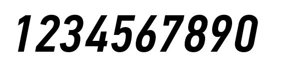 PFDinTextCondPro MediumItalic Font, Number Fonts