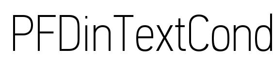PFDinTextCondPro Thin Font