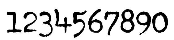 PFDumbOldTypewriter One Normal Font, Number Fonts