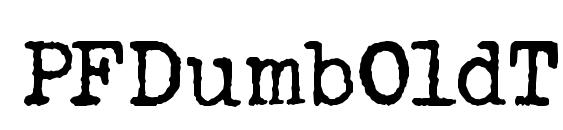 PFDumbOldTypewriter One Normal font, free PFDumbOldTypewriter One Normal font, preview PFDumbOldTypewriter One Normal font