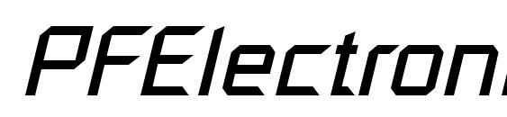 шрифт PFElectronica Oblique, бесплатный шрифт PFElectronica Oblique, предварительный просмотр шрифта PFElectronica Oblique