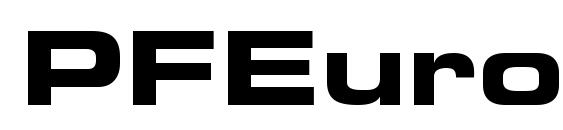 Шрифт PFEuroset Bold Unicode