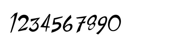 PFFlyingSaucer Italic Font, Number Fonts