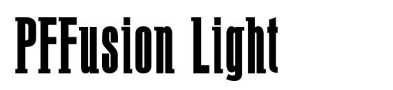 шрифт PFFusion Light, бесплатный шрифт PFFusion Light, предварительный просмотр шрифта PFFusion Light