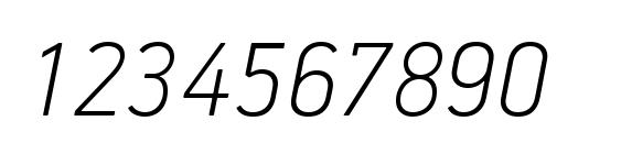 PFHandbookPro ThinItalic Font, Number Fonts