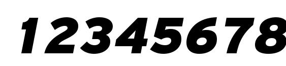 PFHighwaySansPro BlackItalic Font, Number Fonts