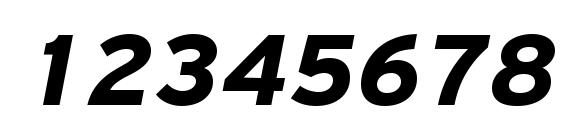 PFHighwaySansPro BoldItalic Font, Number Fonts