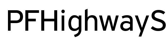 PFHighwaySansPro Regular Font