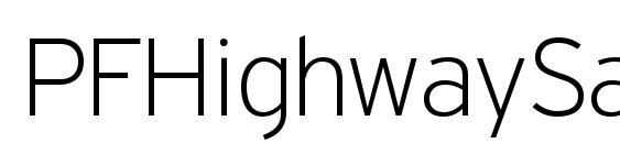 PFHighwaySansPro Thin Font