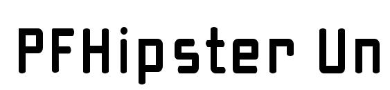 шрифт PFHipster Unicode, бесплатный шрифт PFHipster Unicode, предварительный просмотр шрифта PFHipster Unicode