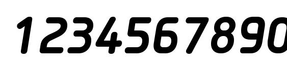 PFIsotextPro BoldItalic Font, Number Fonts