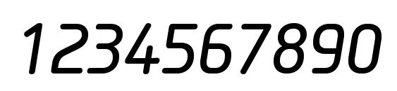 PFIsotextPro Italic Font, Number Fonts