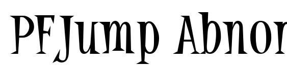 PFJump Abnormal font, free PFJump Abnormal font, preview PFJump Abnormal font
