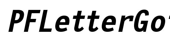 PFLetterGothicThree BoldItalic Font