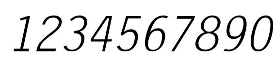PFLetterGothicThree LightItalic Font, Number Fonts