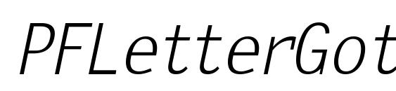 PFLetterGothicThree LightItalic font, free PFLetterGothicThree LightItalic font, preview PFLetterGothicThree LightItalic font