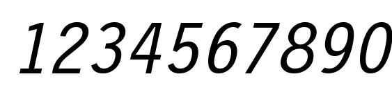 PFLetterGothicThree MedItalic Font, Number Fonts