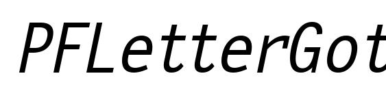 PFLetterGothicThree MedItalic font, free PFLetterGothicThree MedItalic font, preview PFLetterGothicThree MedItalic font