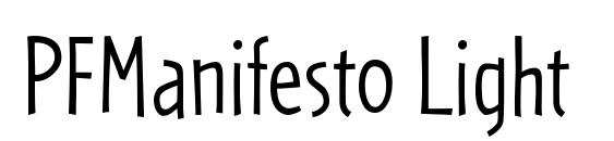 PFManifesto Light font, free PFManifesto Light font, preview PFManifesto Light font