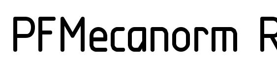 PFMecanorm Regular font, free PFMecanorm Regular font, preview PFMecanorm Regular font