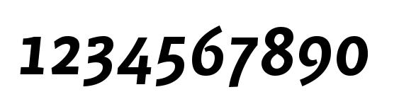 PFMuse BoldItalic Font, Number Fonts