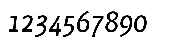 PFMuse Italic Font, Number Fonts