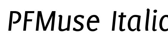PFMuse Italic font, free PFMuse Italic font, preview PFMuse Italic font