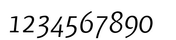 PFMuse LightItalic Font, Number Fonts