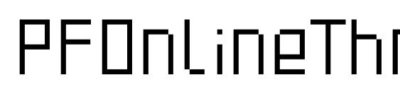 PFOnlineThreePro Single font, free PFOnlineThreePro Single font, preview PFOnlineThreePro Single font