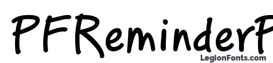 PFReminderPro Medium font, free PFReminderPro Medium font, preview PFReminderPro Medium font