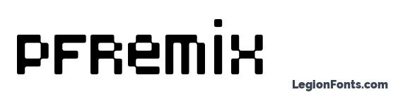 шрифт PFRemix, бесплатный шрифт PFRemix, предварительный просмотр шрифта PFRemix