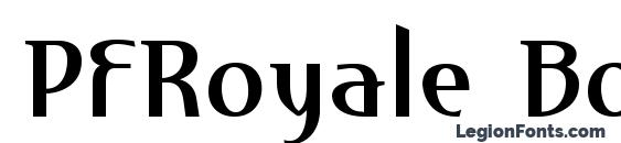 шрифт PFRoyale Bold, бесплатный шрифт PFRoyale Bold, предварительный просмотр шрифта PFRoyale Bold