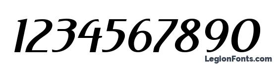 PFRoyale BoldItalic Font, Number Fonts