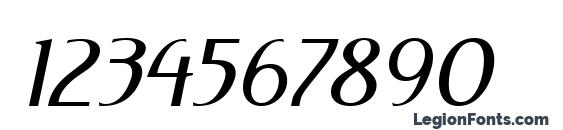 PFRoyale Italic Font, Number Fonts