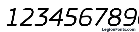 PFSquareSansPro Italic Font, Number Fonts