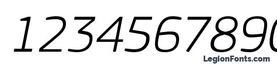 PFSquareSansPro LightItalic Font, Number Fonts