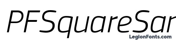 PFSquareSansPro LightItalic Font